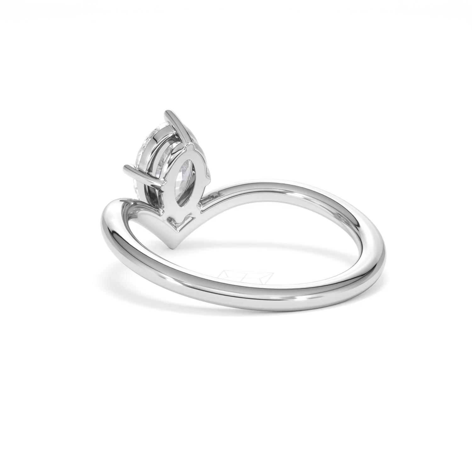 Vela 1.00ct Oval Cut Lab Diamond Solitaire Engagement Ring in Platinum - Image 54