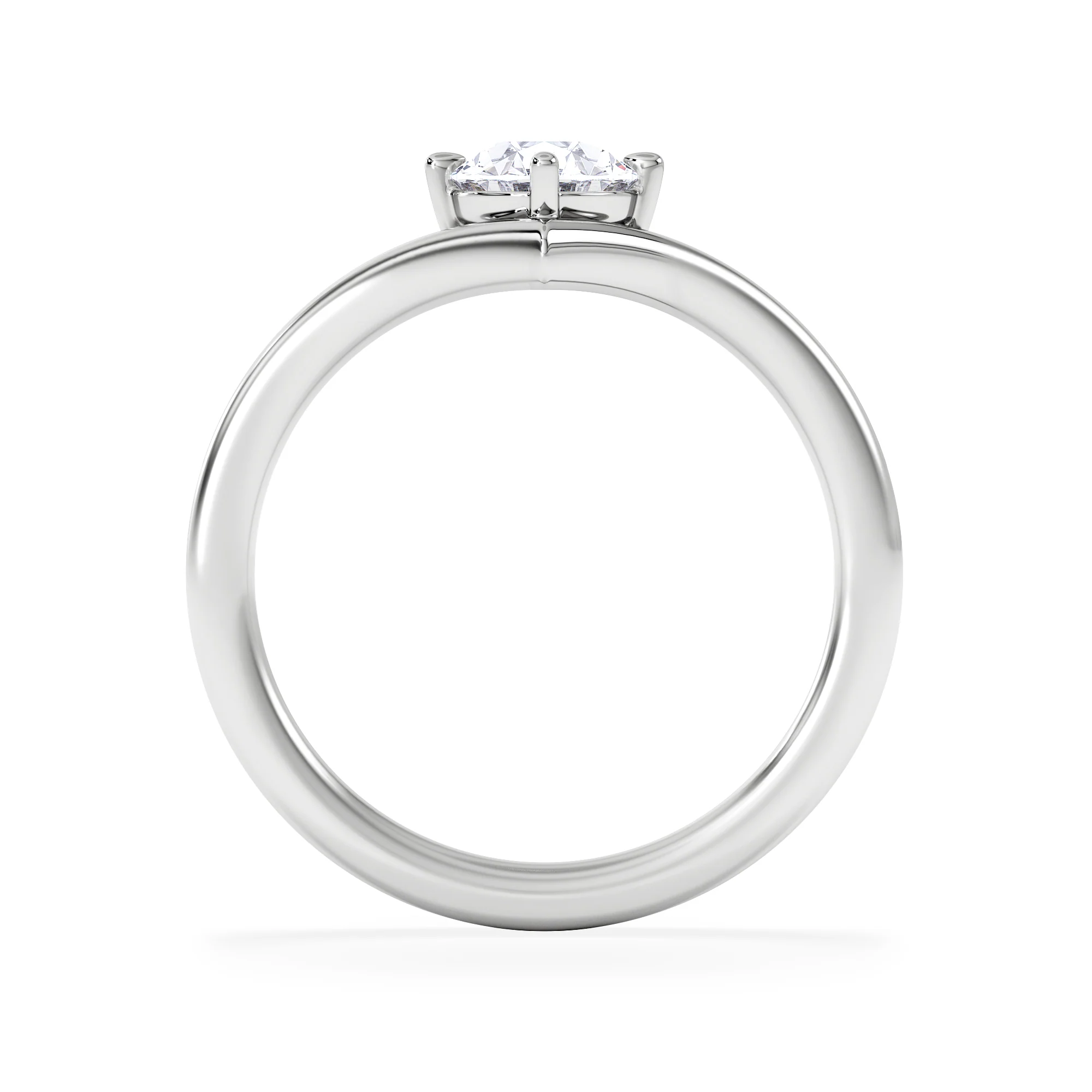 Vela 1.00ct Oval Cut Lab Diamond Solitaire Engagement Ring in Platinum - Image 6