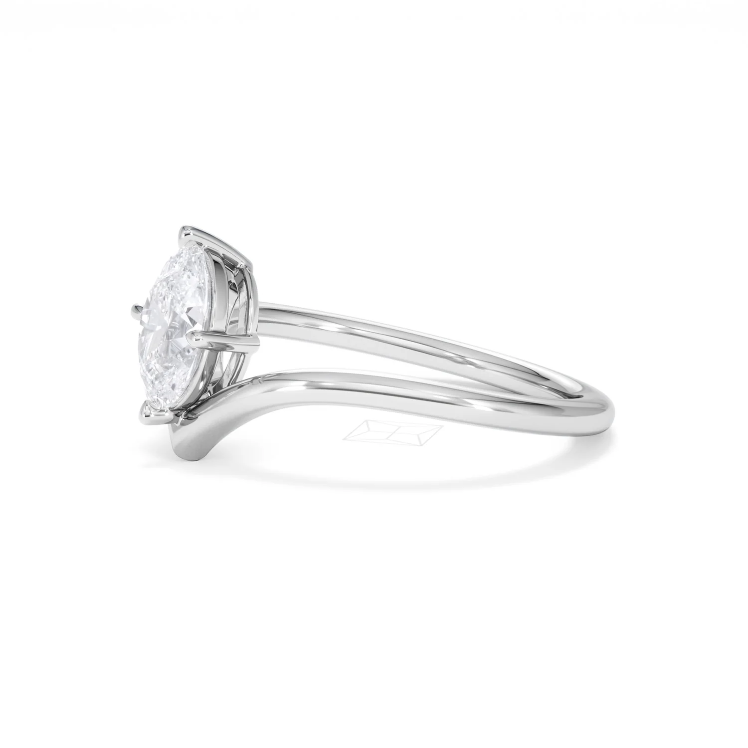 Vela 1.00ct Oval Cut Lab Diamond Solitaire Engagement Ring in Platinum - Image 73