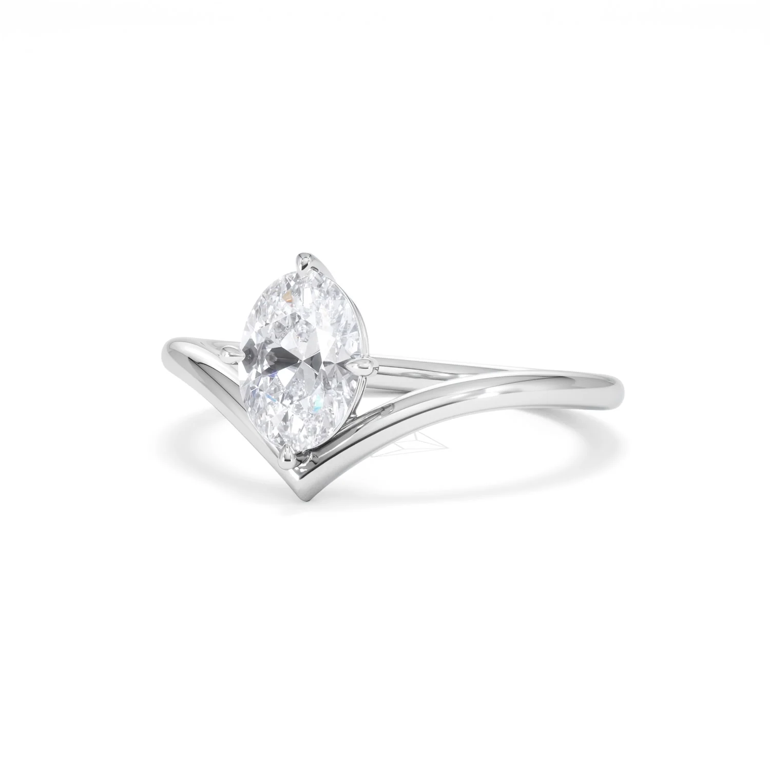 Vela 1.00ct Oval Cut Lab Diamond Solitaire Engagement Ring in Platinum - Image 82