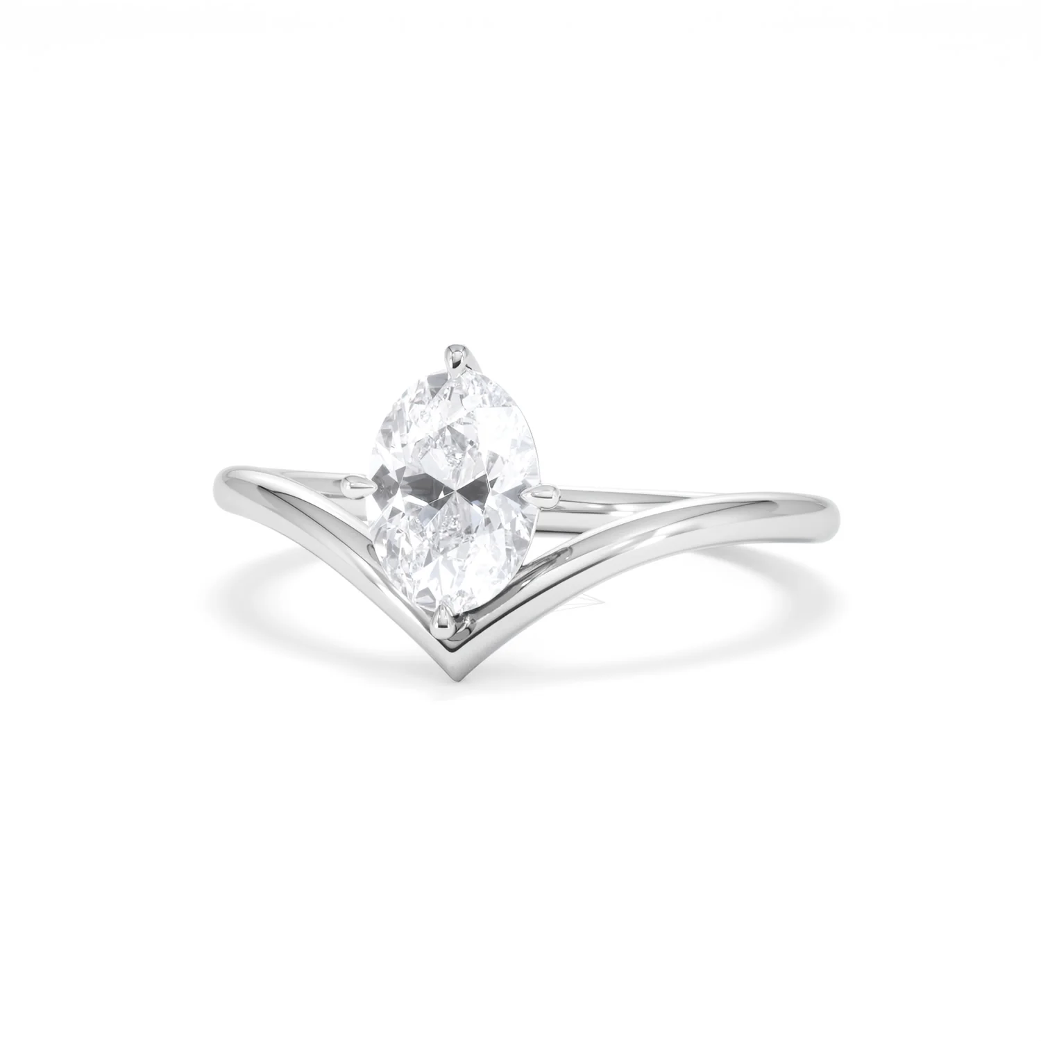 Vela 1.00ct Oval Cut Lab Diamond Solitaire Engagement Ring in Platinum - Image 84