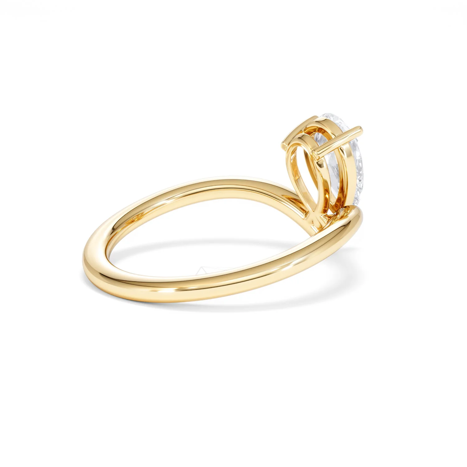 Vela 1.00ct Pear Cut Lab Diamond Solitaire Engagement Ring in 18K Yellow Gold - Image 36