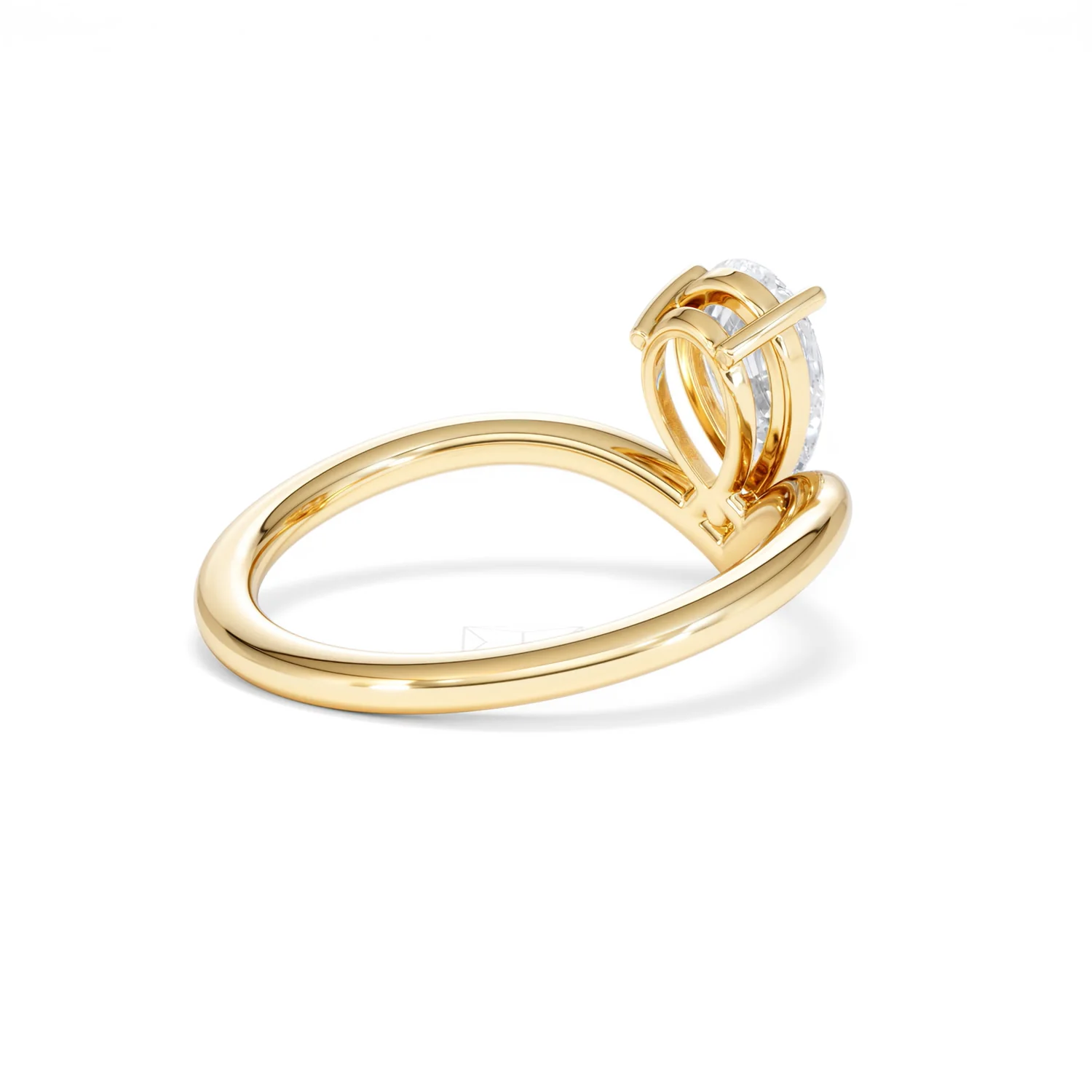 Vela 1.00ct Pear Cut Lab Diamond Solitaire Engagement Ring in 18K Yellow Gold - Image 38