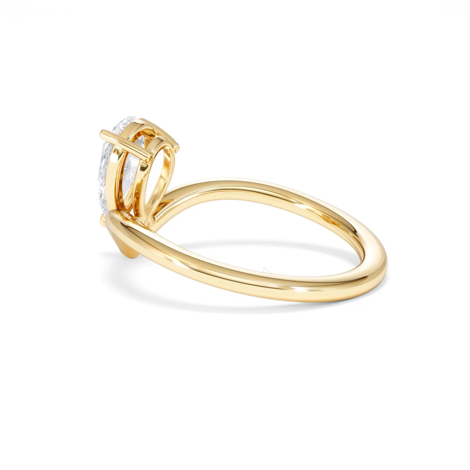Vela 1.00ct Pear Cut Lab Diamond Solitaire Engagement Ring in 18K Yellow Gold - Image 61