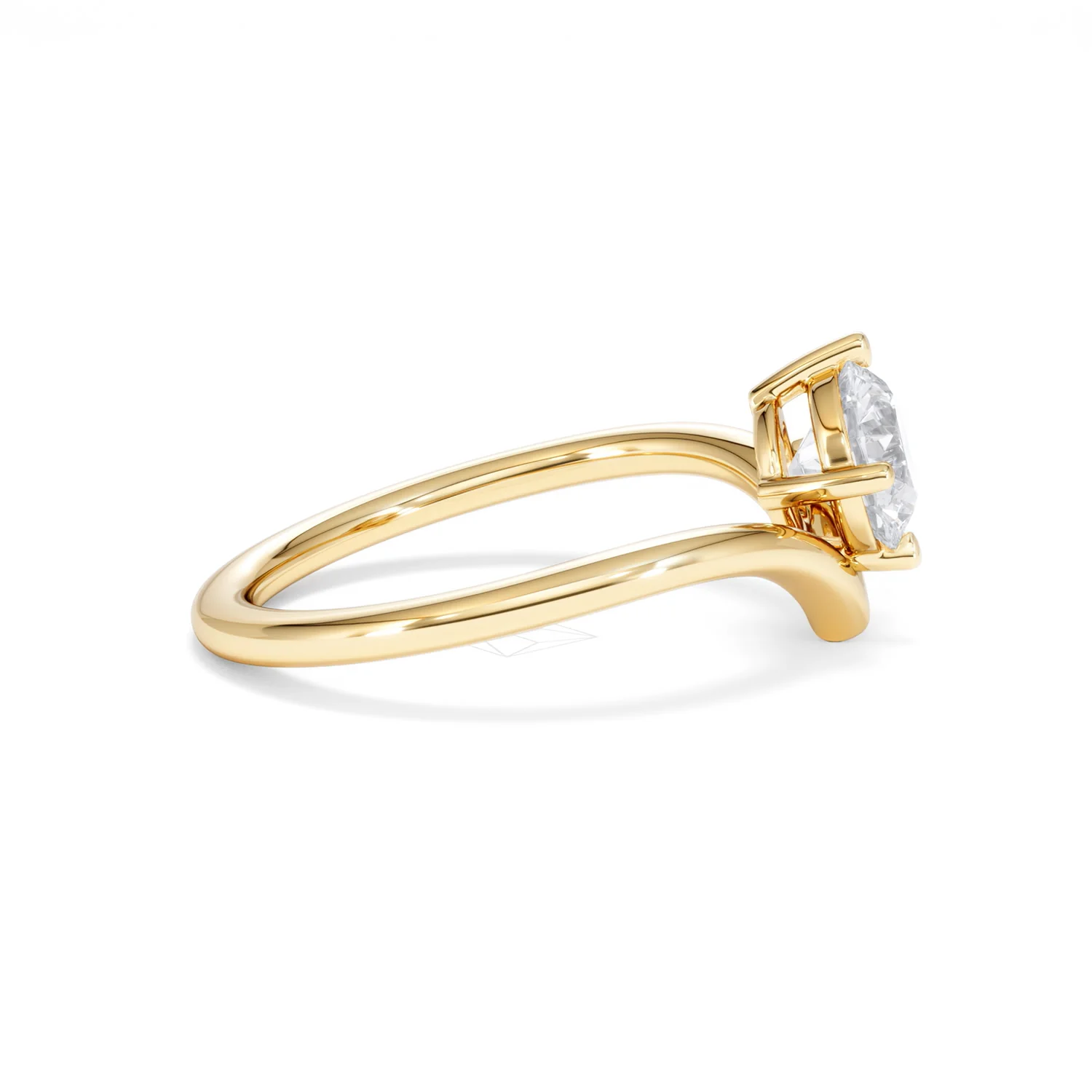 Vela 1.00ct Round Cut Lab Diamond Solitaire Engagement Ring in 18K Yellow Gold - Image 27