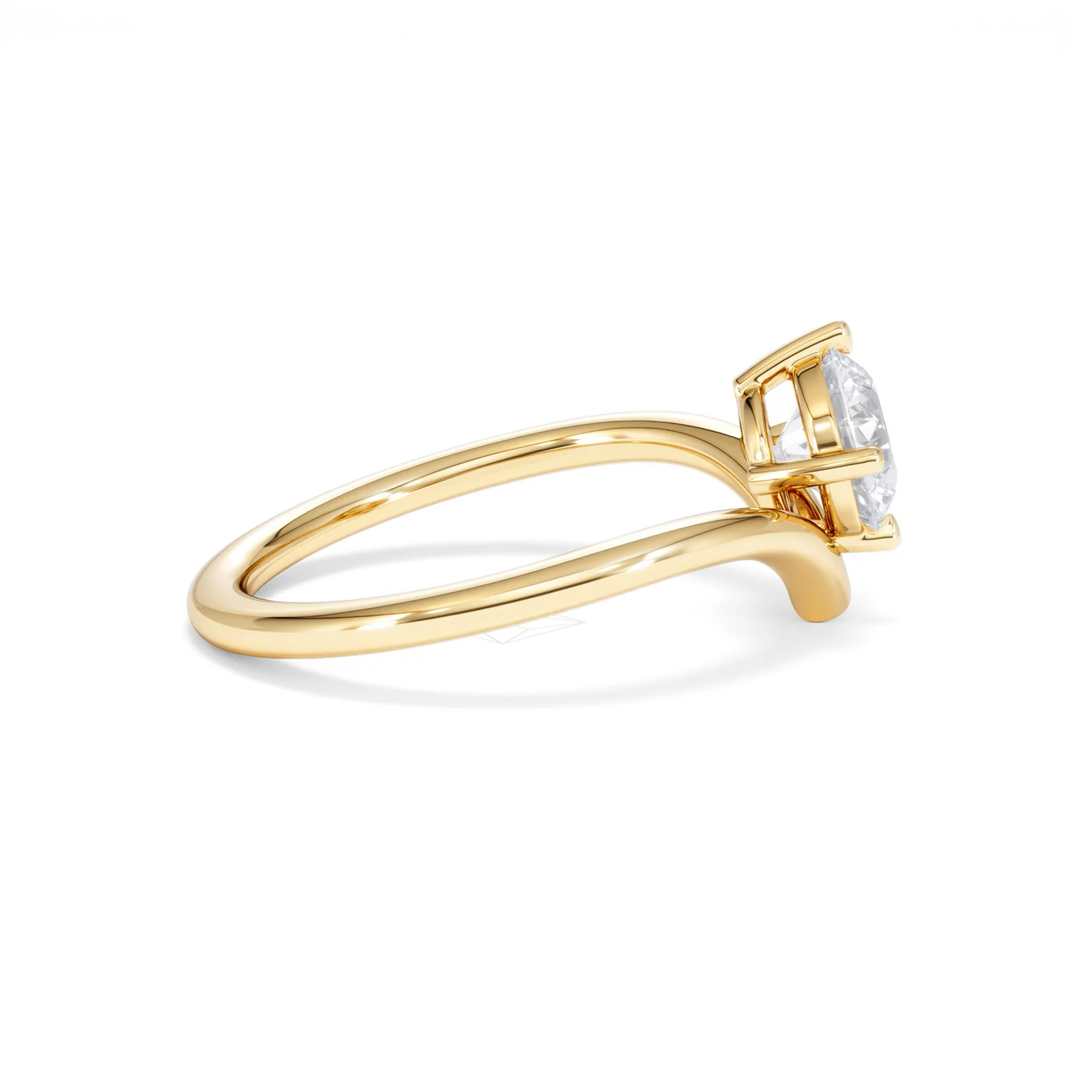 Vela 1.00ct Round Cut Lab Diamond Solitaire Engagement Ring in 18K Yellow Gold - Image 28