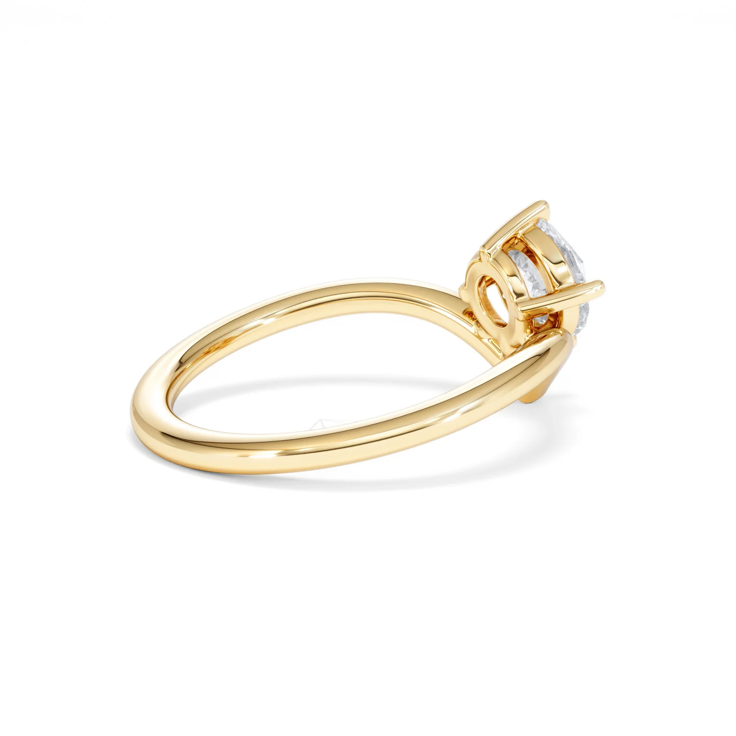 Vela 1.00ct Round Cut Lab Diamond Solitaire Engagement Ring in 18K Yellow Gold - Image 35