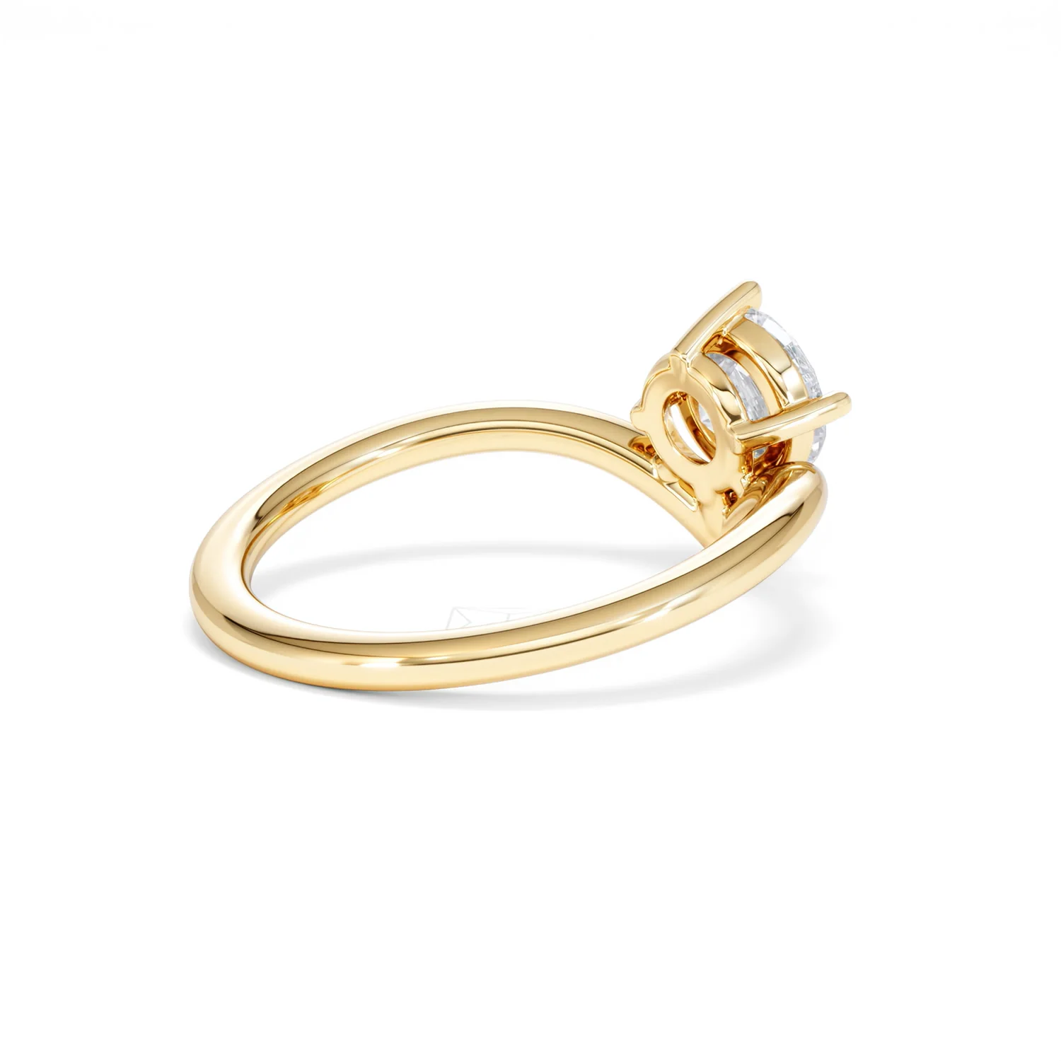 Vela 1.00ct Round Cut Lab Diamond Solitaire Engagement Ring in 18K Yellow Gold - Image 37
