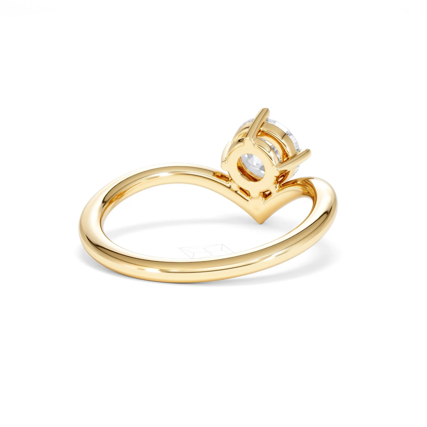 Vela 1.00ct Round Cut Lab Diamond Solitaire Engagement Ring in 18K Yellow Gold - Image 42