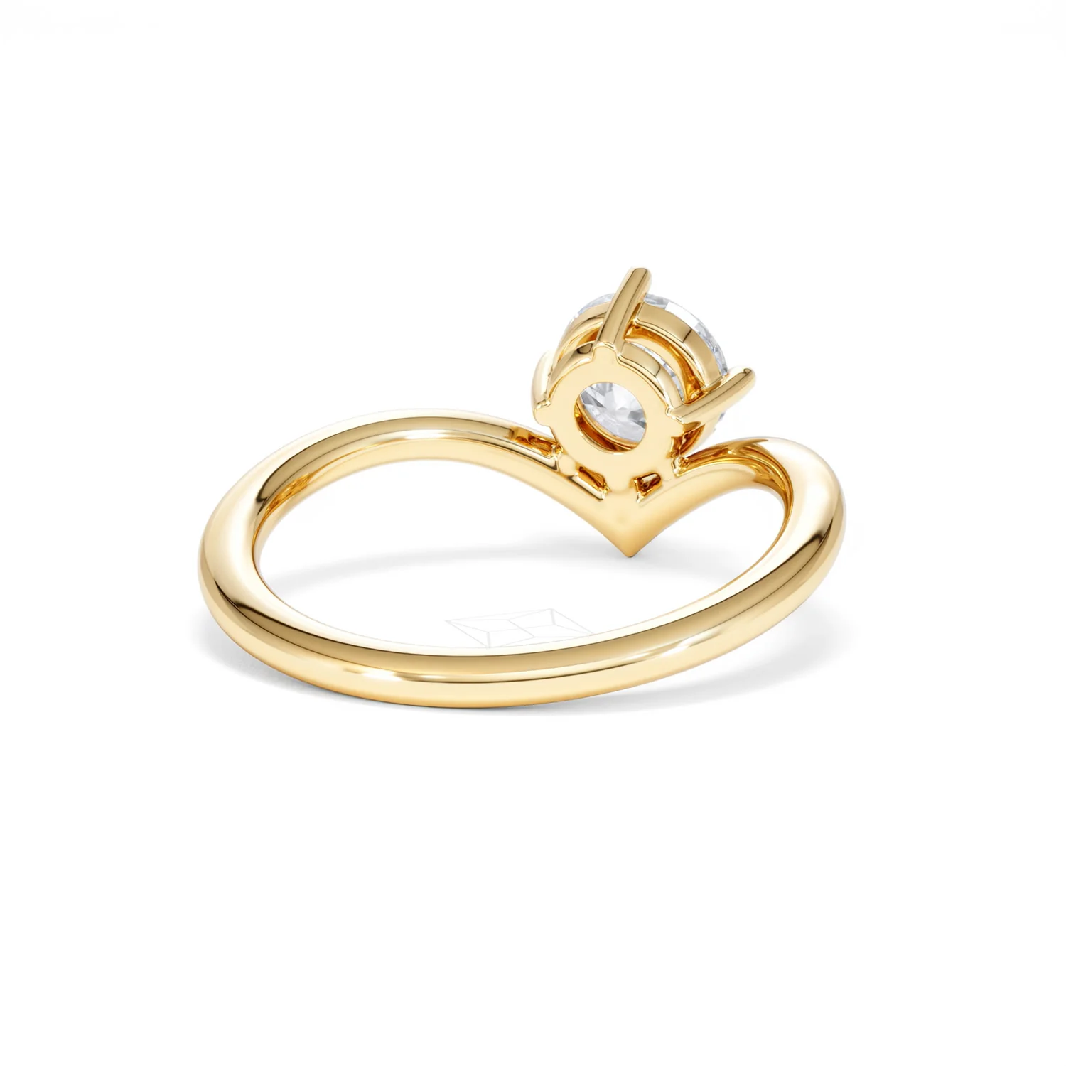 Vela 1.00ct Round Cut Lab Diamond Solitaire Engagement Ring in 18K Yellow Gold - Image 43