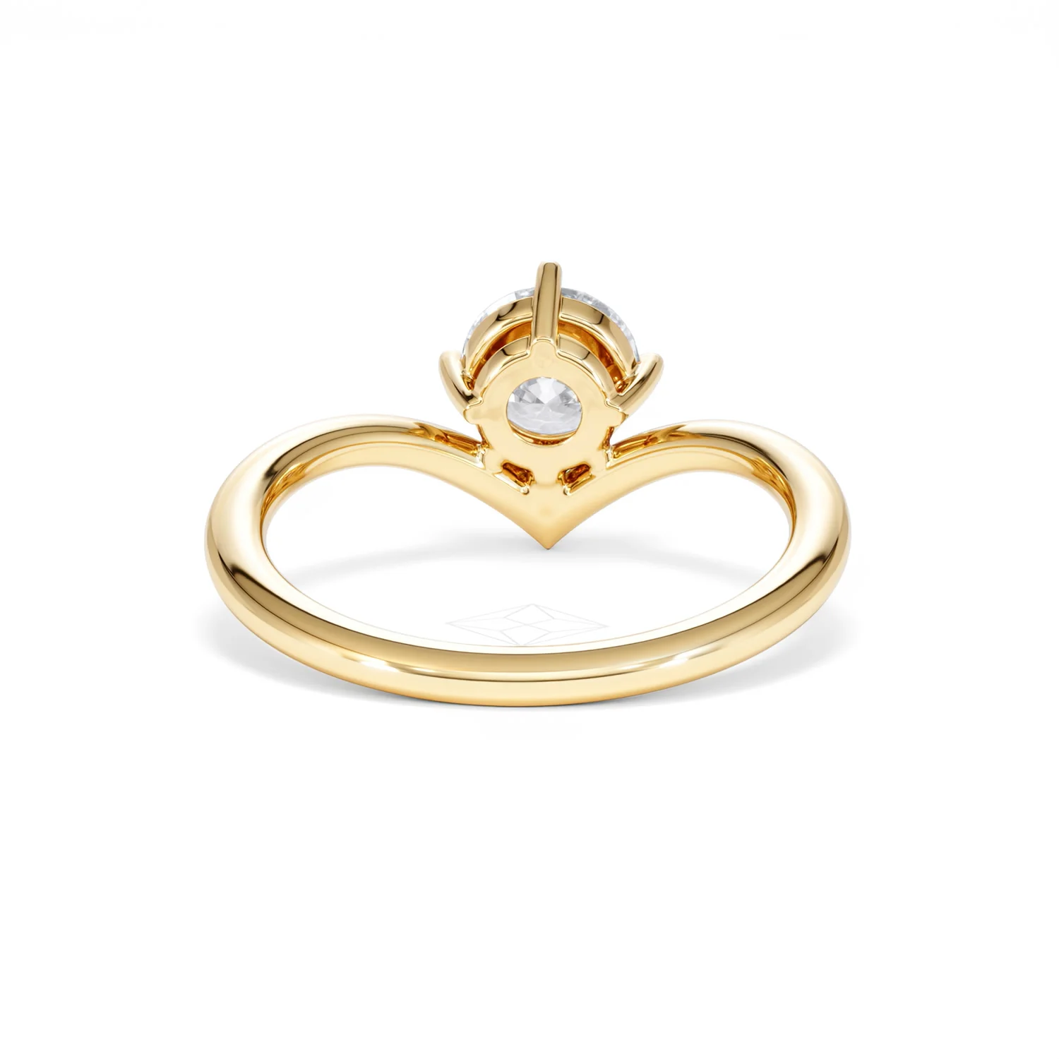Vela 1.00ct Round Cut Lab Diamond Solitaire Engagement Ring in 18K Yellow Gold - Image 47