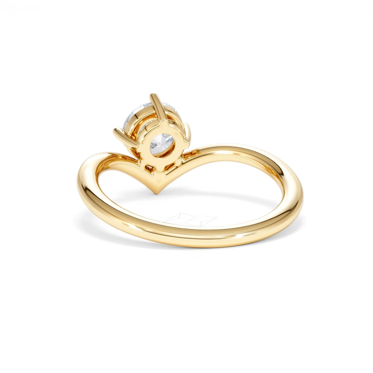 Vela 1.00ct Round Cut Lab Diamond Solitaire Engagement Ring in 18K Yellow Gold - Image 52