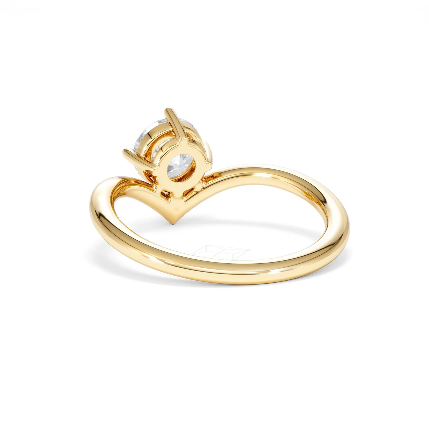 Vela 1.00ct Round Cut Lab Diamond Solitaire Engagement Ring in 18K Yellow Gold - Image 53