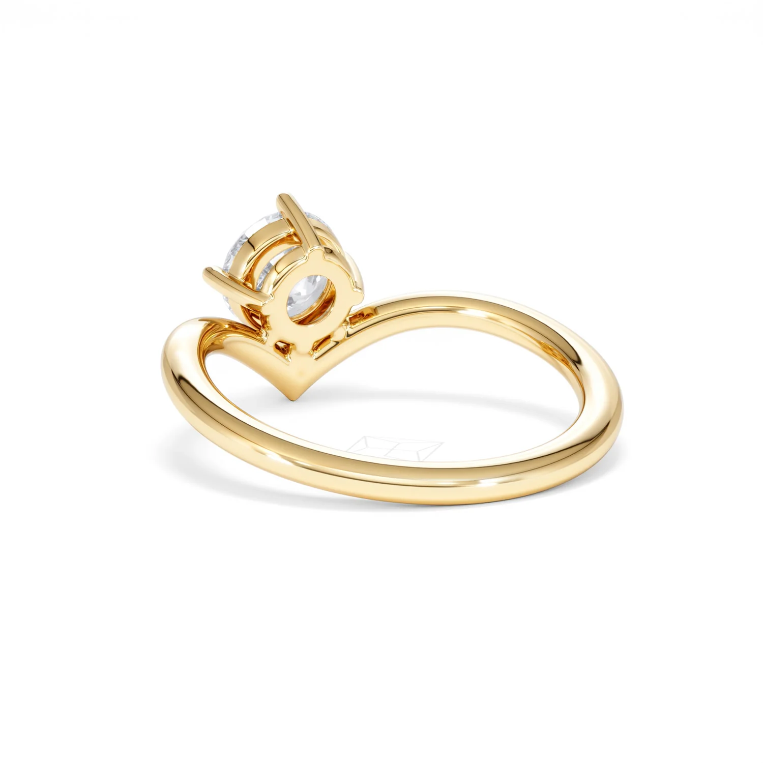 Vela 1.00ct Round Cut Lab Diamond Solitaire Engagement Ring in 18K Yellow Gold - Image 54