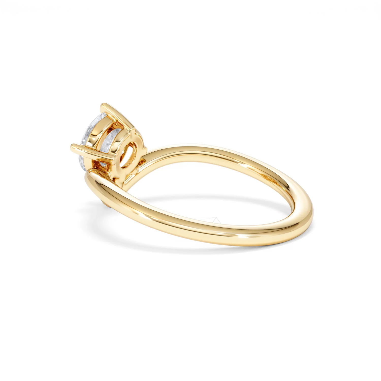 Vela 1.00ct Round Cut Lab Diamond Solitaire Engagement Ring in 18K Yellow Gold - Image 60