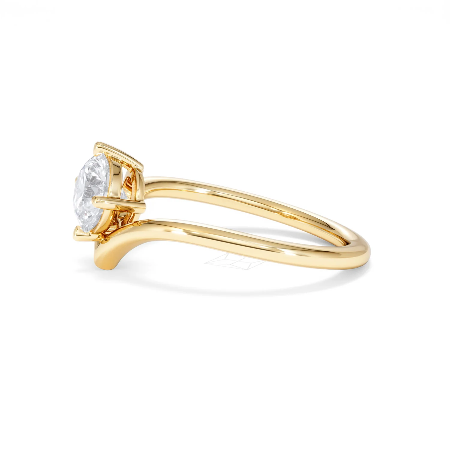 Vela 1.00ct Round Cut Lab Diamond Solitaire Engagement Ring in 18K Yellow Gold - Image 71
