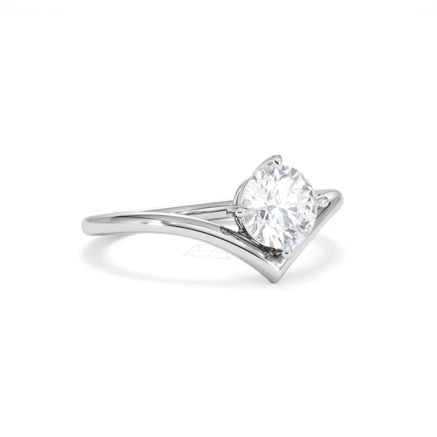 Vela 1.00ct Round Cut Lab Diamond Solitaire Engagement Ring in Platinum - Image 13