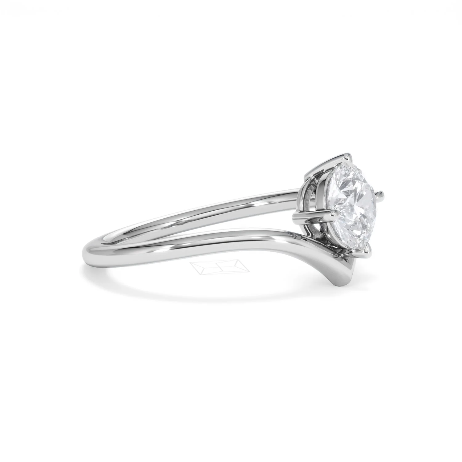 Vela 1.00ct Round Cut Lab Diamond Solitaire Engagement Ring in Platinum - Image 20