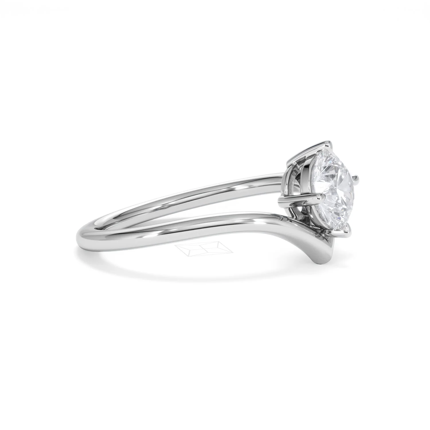 Vela 1.00ct Round Cut Lab Diamond Solitaire Engagement Ring in Platinum - Image 21