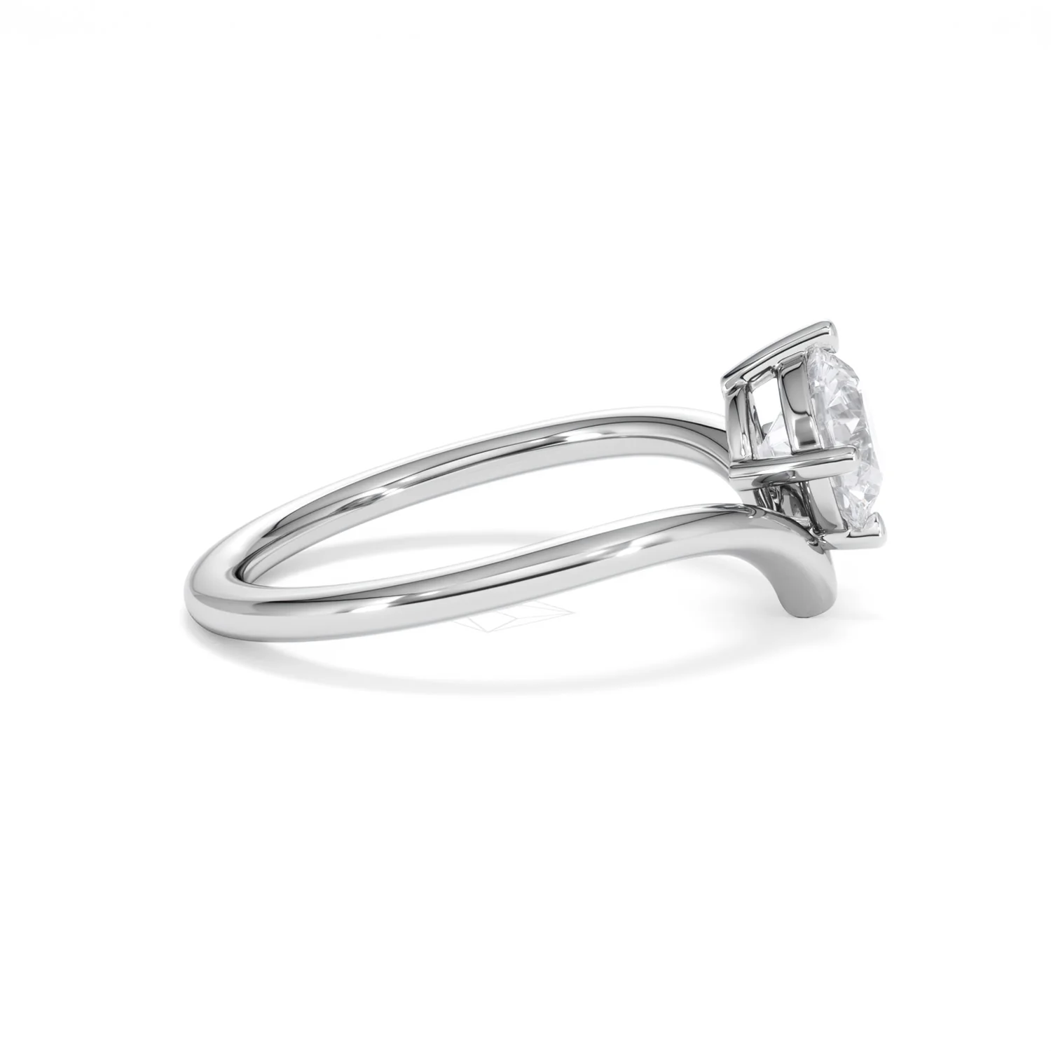 Vela 1.00ct Round Cut Lab Diamond Solitaire Engagement Ring in Platinum - Image 26