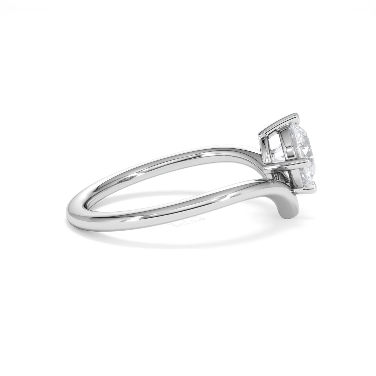 Vela 1.00ct Round Cut Lab Diamond Solitaire Engagement Ring in Platinum - Image 27