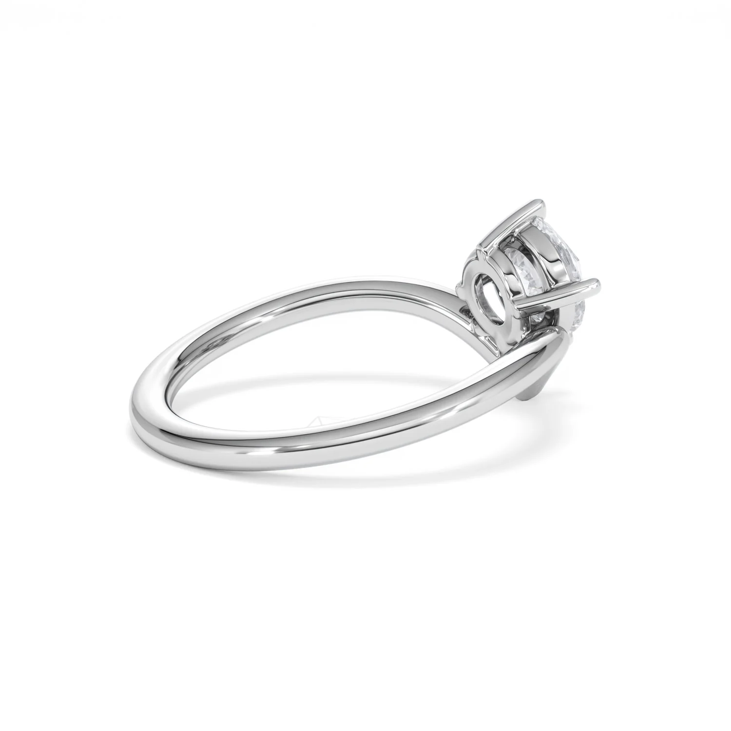Vela 1.00ct Round Cut Lab Diamond Solitaire Engagement Ring in Platinum - Image 34
