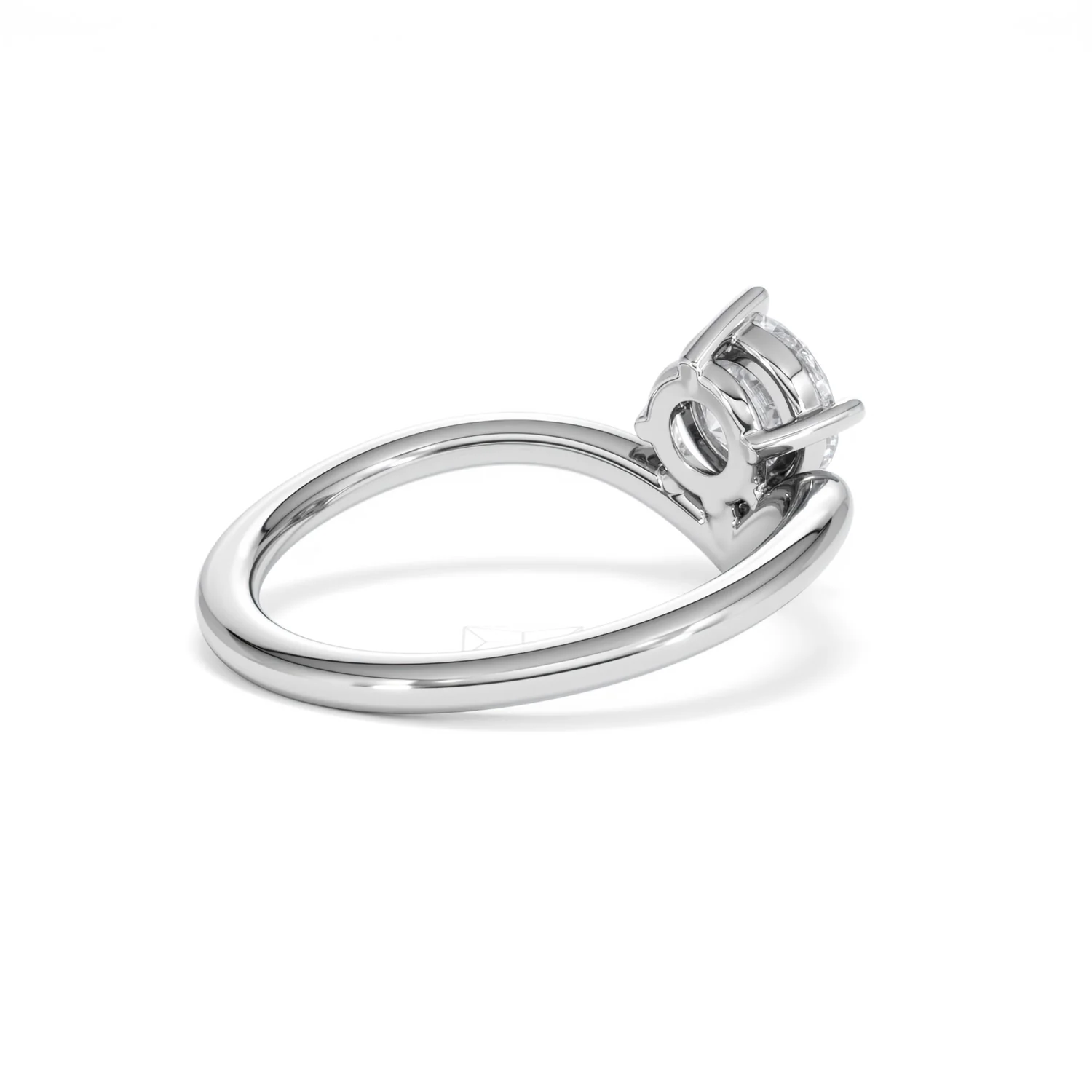Vela 1.00ct Round Cut Lab Diamond Solitaire Engagement Ring in Platinum - Image 37