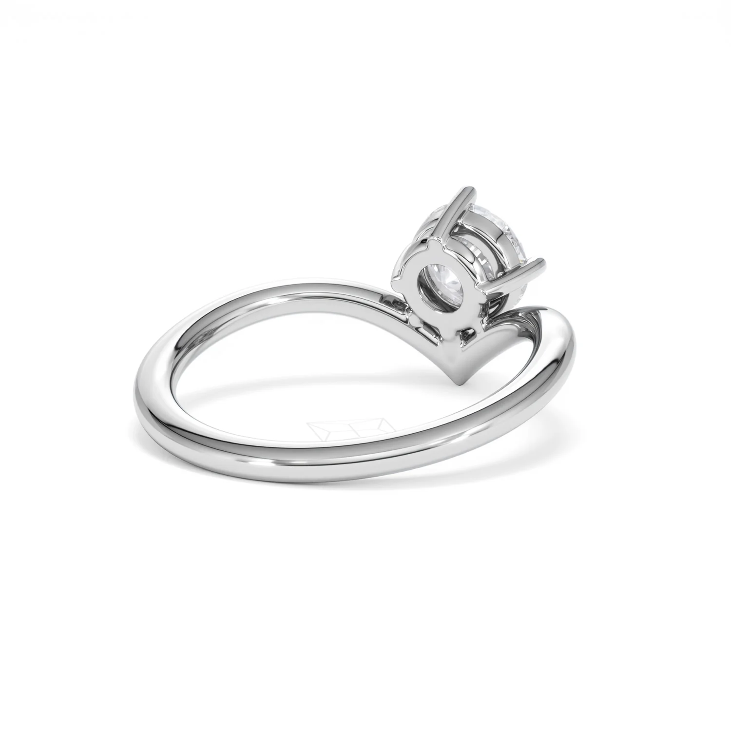 Vela 1.00ct Round Cut Lab Diamond Solitaire Engagement Ring in Platinum - Image 40