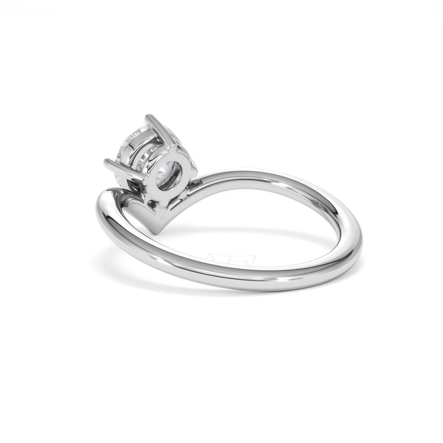 Vela 1.00ct Round Cut Lab Diamond Solitaire Engagement Ring in Platinum - Image 55