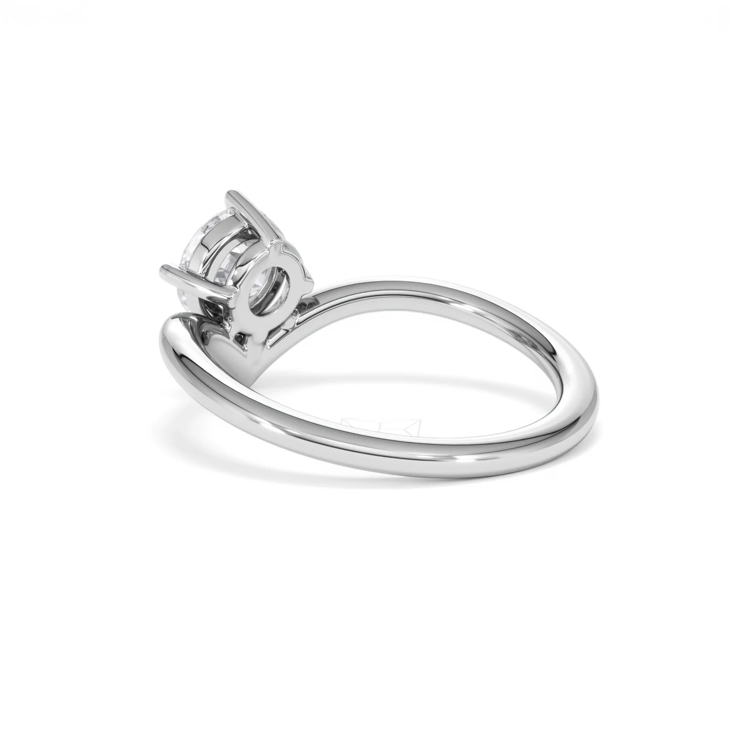 Vela 1.00ct Round Cut Lab Diamond Solitaire Engagement Ring in Platinum - Image 56