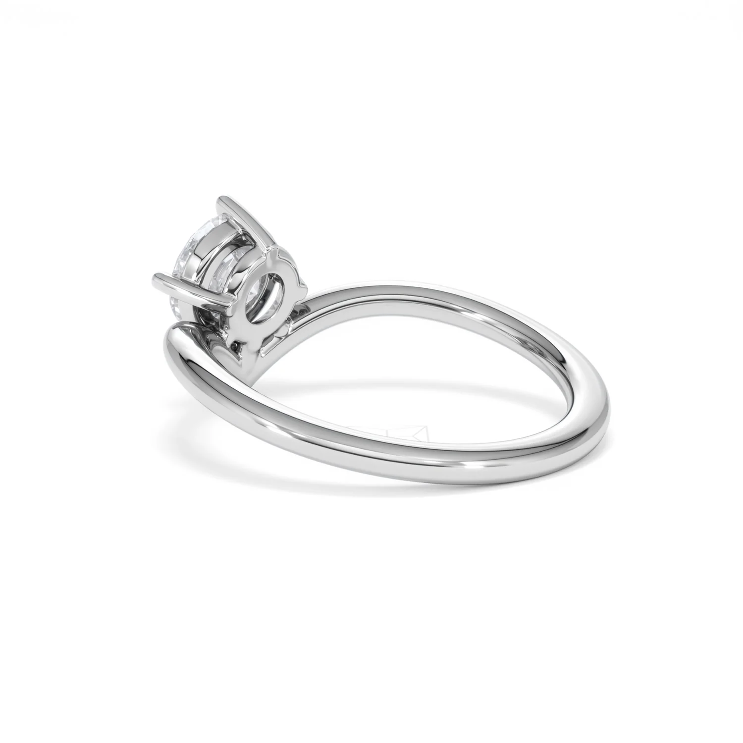 Vela 1.00ct Round Cut Lab Diamond Solitaire Engagement Ring in Platinum - Image 57