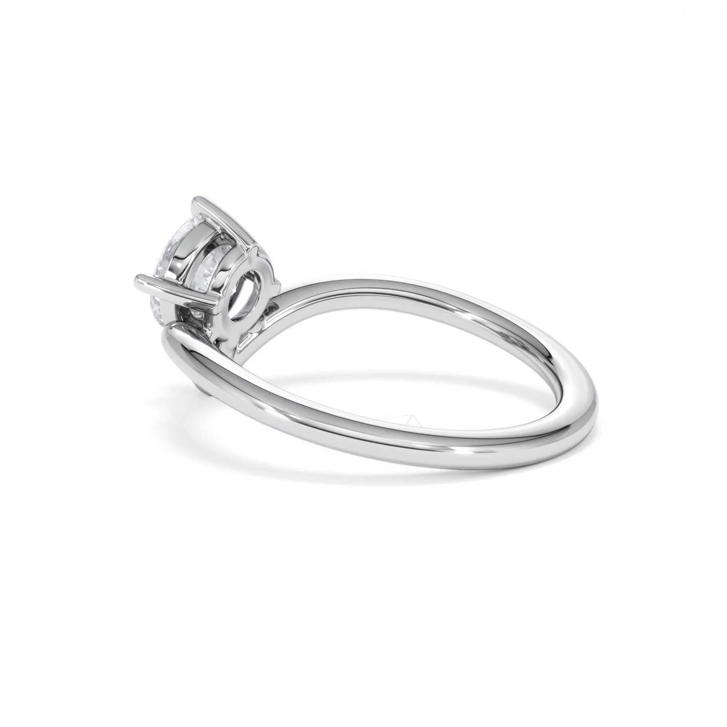Vela 1.00ct Round Cut Lab Diamond Solitaire Engagement Ring in Platinum - Image 59