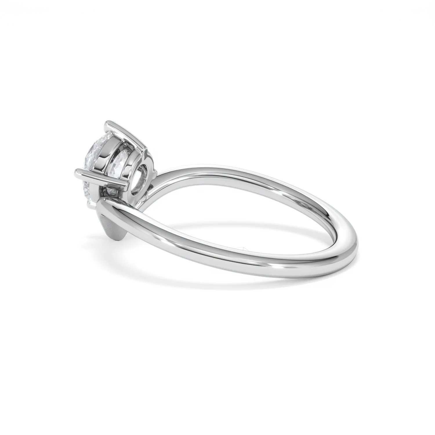 Vela 1.00ct Round Cut Lab Diamond Solitaire Engagement Ring in Platinum - Image 61