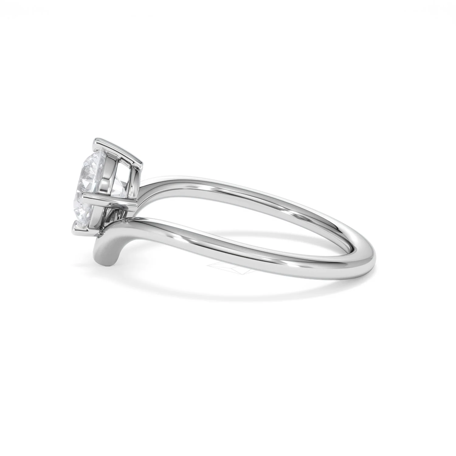 Vela 1.00ct Round Cut Lab Diamond Solitaire Engagement Ring in Platinum - Image 67