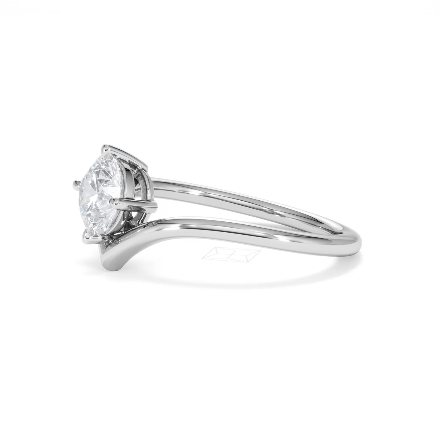 Vela 1.00ct Round Cut Lab Diamond Solitaire Engagement Ring in Platinum - Image 73