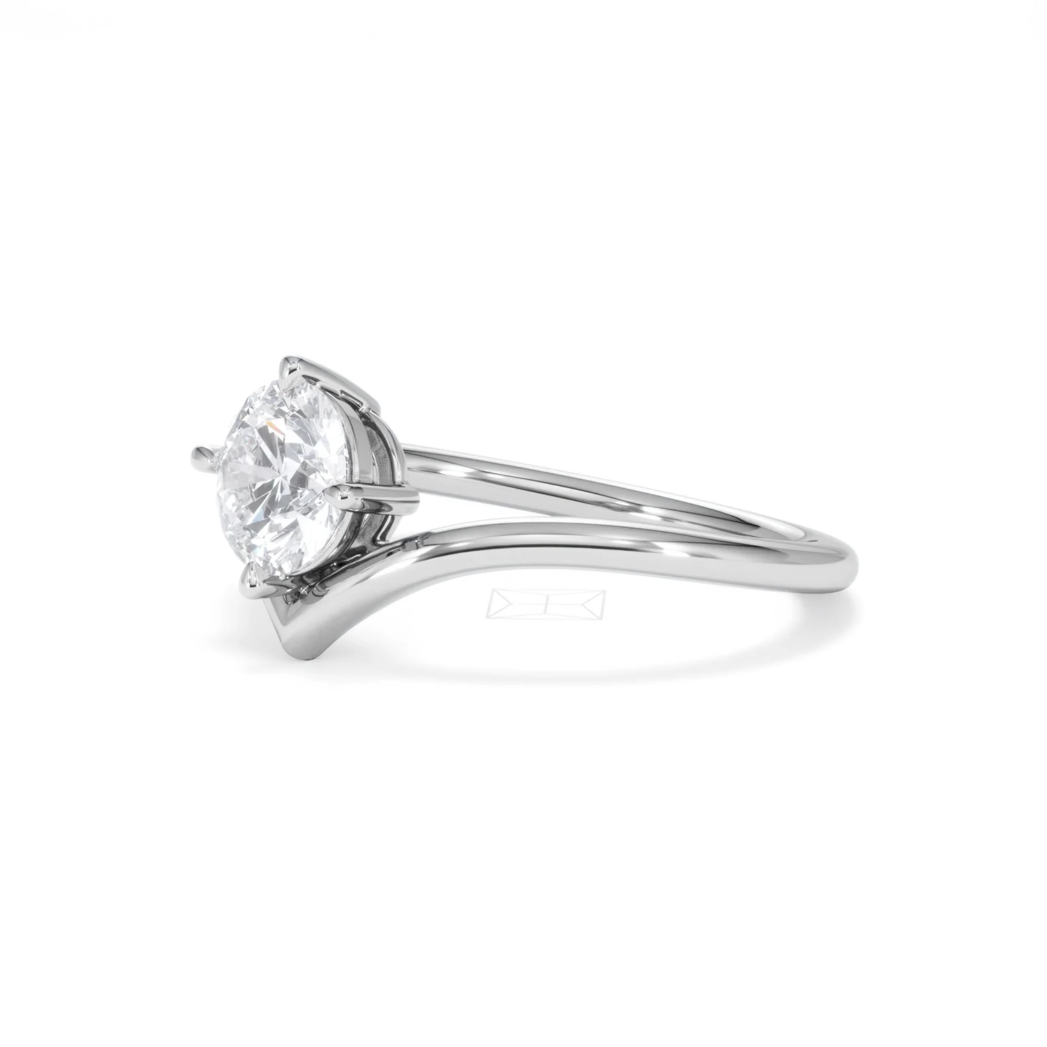 Vela 1.00ct Round Cut Lab Diamond Solitaire Engagement Ring in Platinum - Image 76