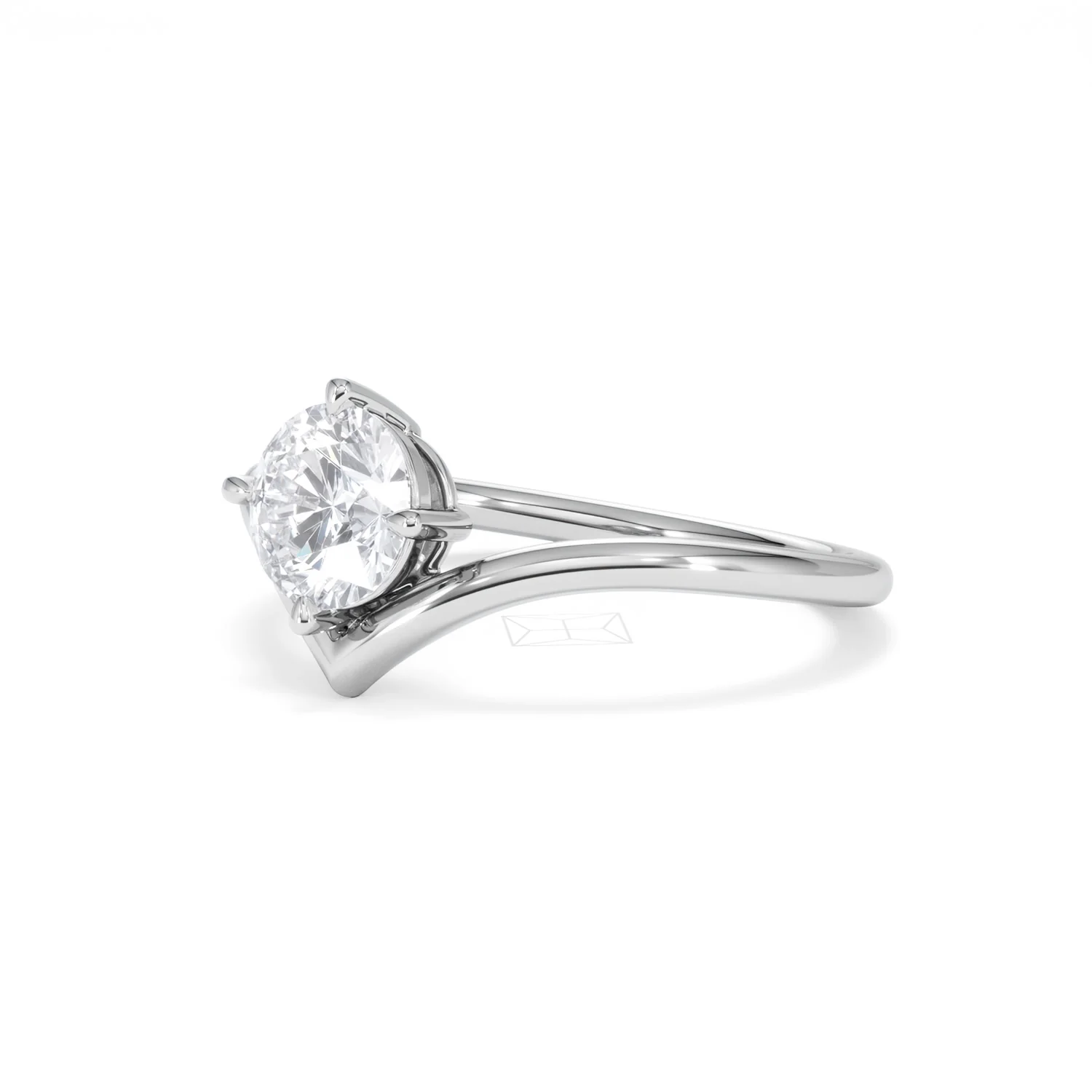 Vela 1.00ct Round Cut Lab Diamond Solitaire Engagement Ring in Platinum - Image 78