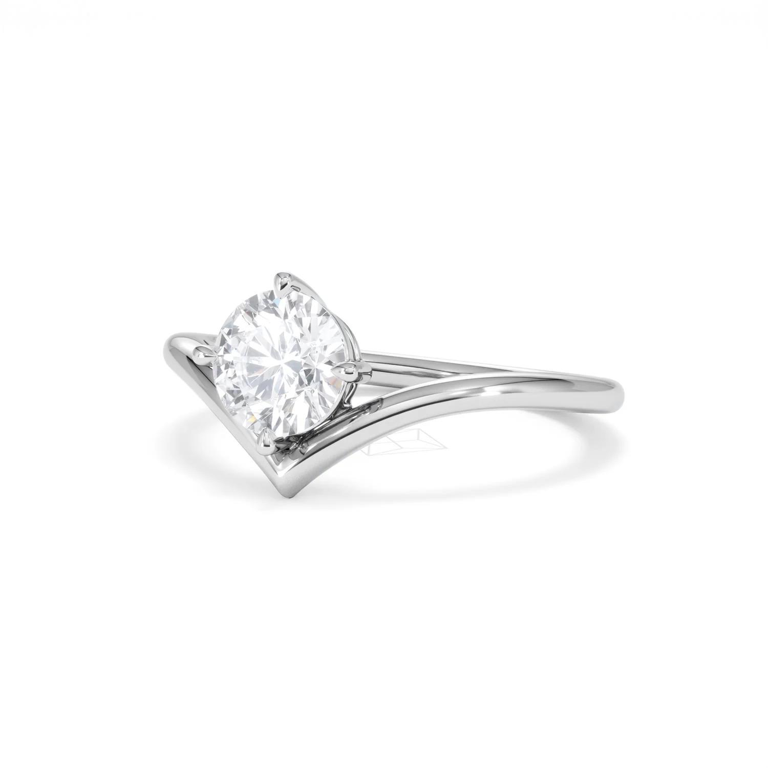 Vela 1.00ct Round Cut Lab Diamond Solitaire Engagement Ring in Platinum - Image 81