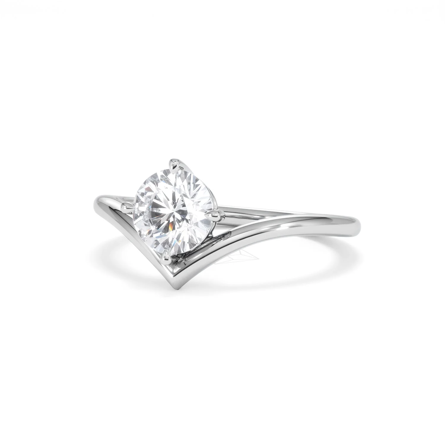 Vela 1.00ct Round Cut Lab Diamond Solitaire Engagement Ring in Platinum - Image 82