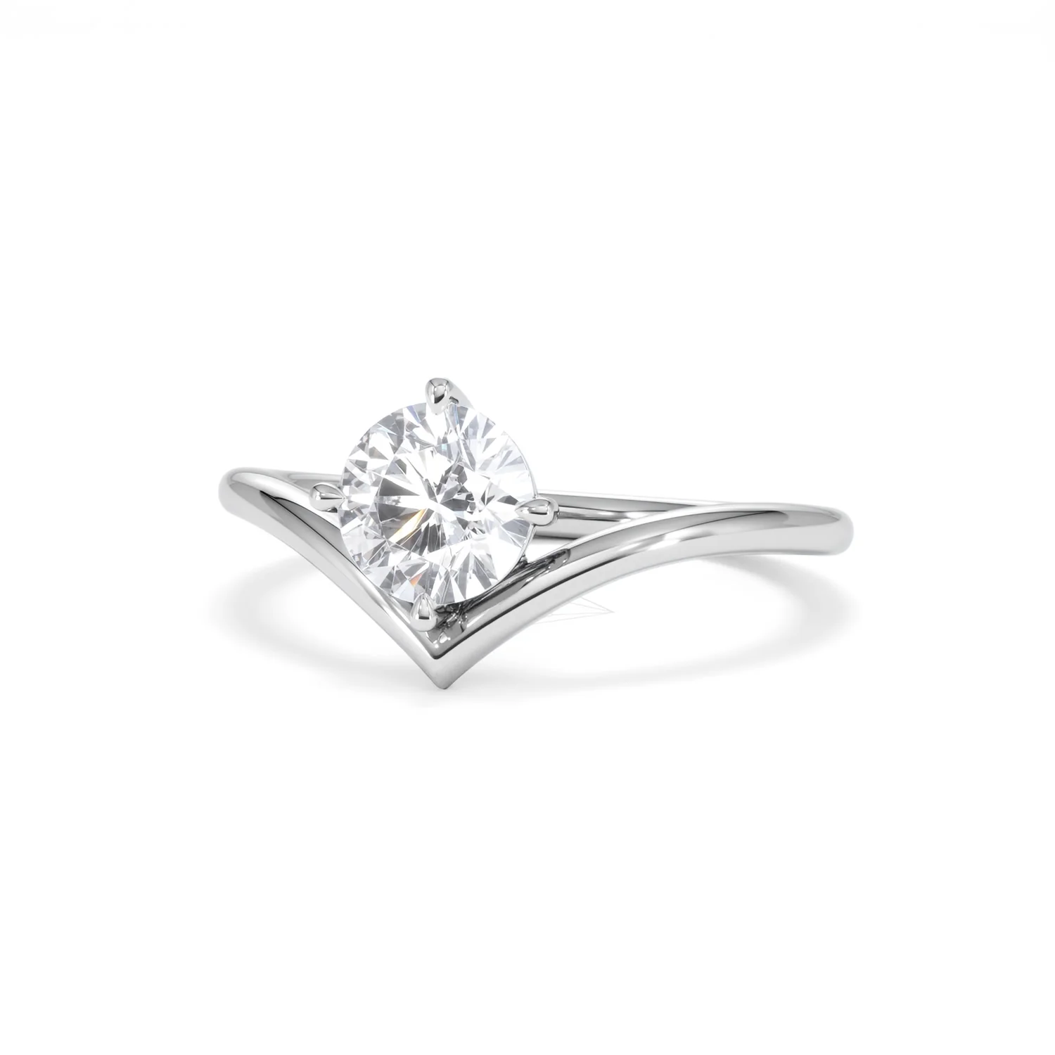 Vela 1.00ct Round Cut Lab Diamond Solitaire Engagement Ring in Platinum - Image 83