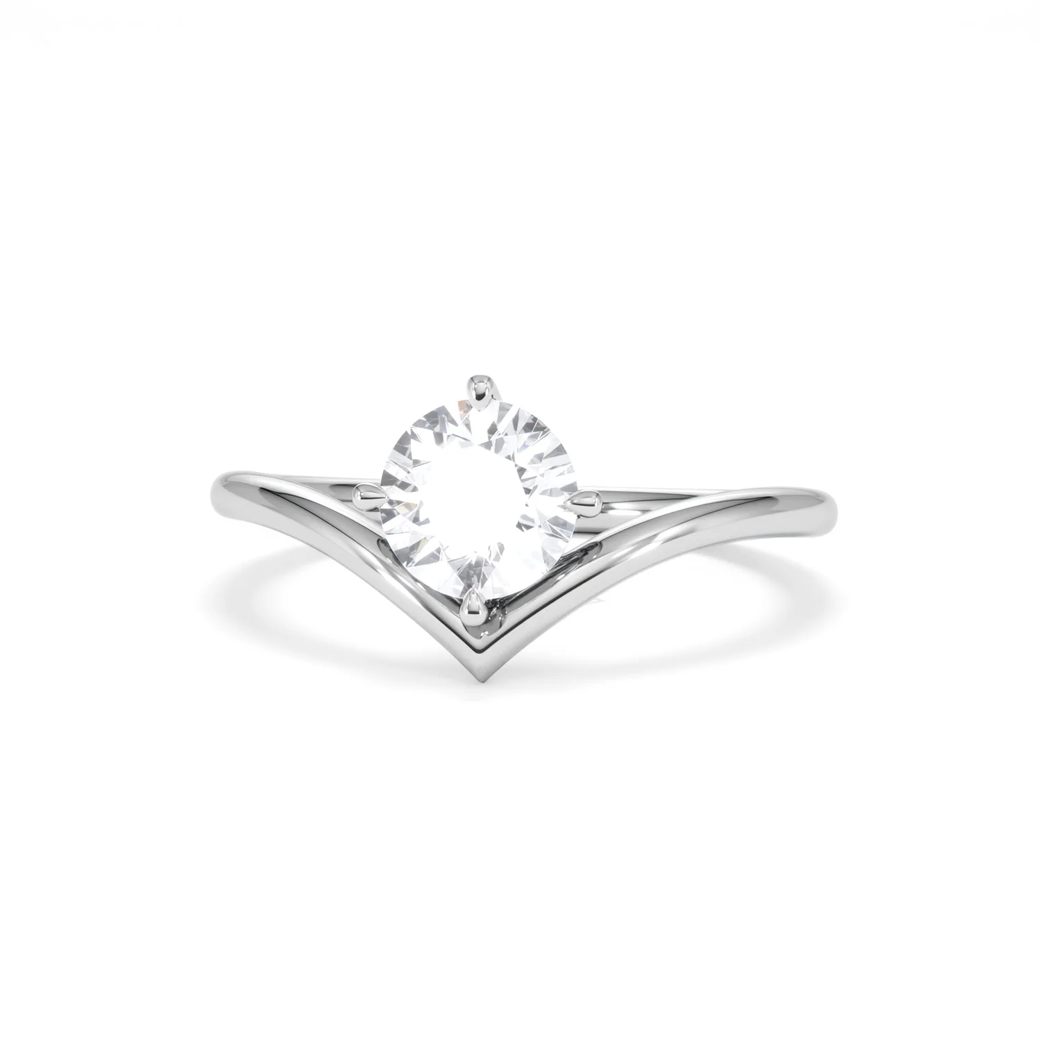 Vela 1.00ct Round Cut Lab Diamond Solitaire Engagement Ring in Platinum - Image 85