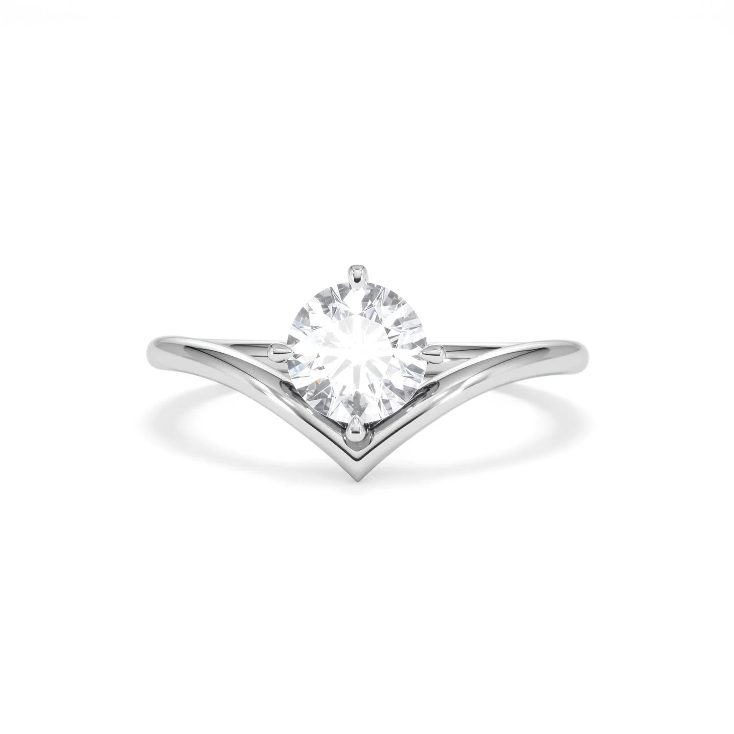 Vela 1.00ct Round Cut Lab Diamond Solitaire Engagement Ring in Platinum - Image 86