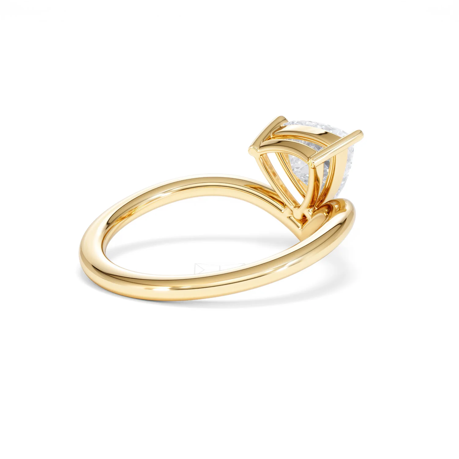 Vela 1.00ct Trillion Cut Lab Diamond Solitaire Engagement Ring in 18K Yellow Gold - Image 38