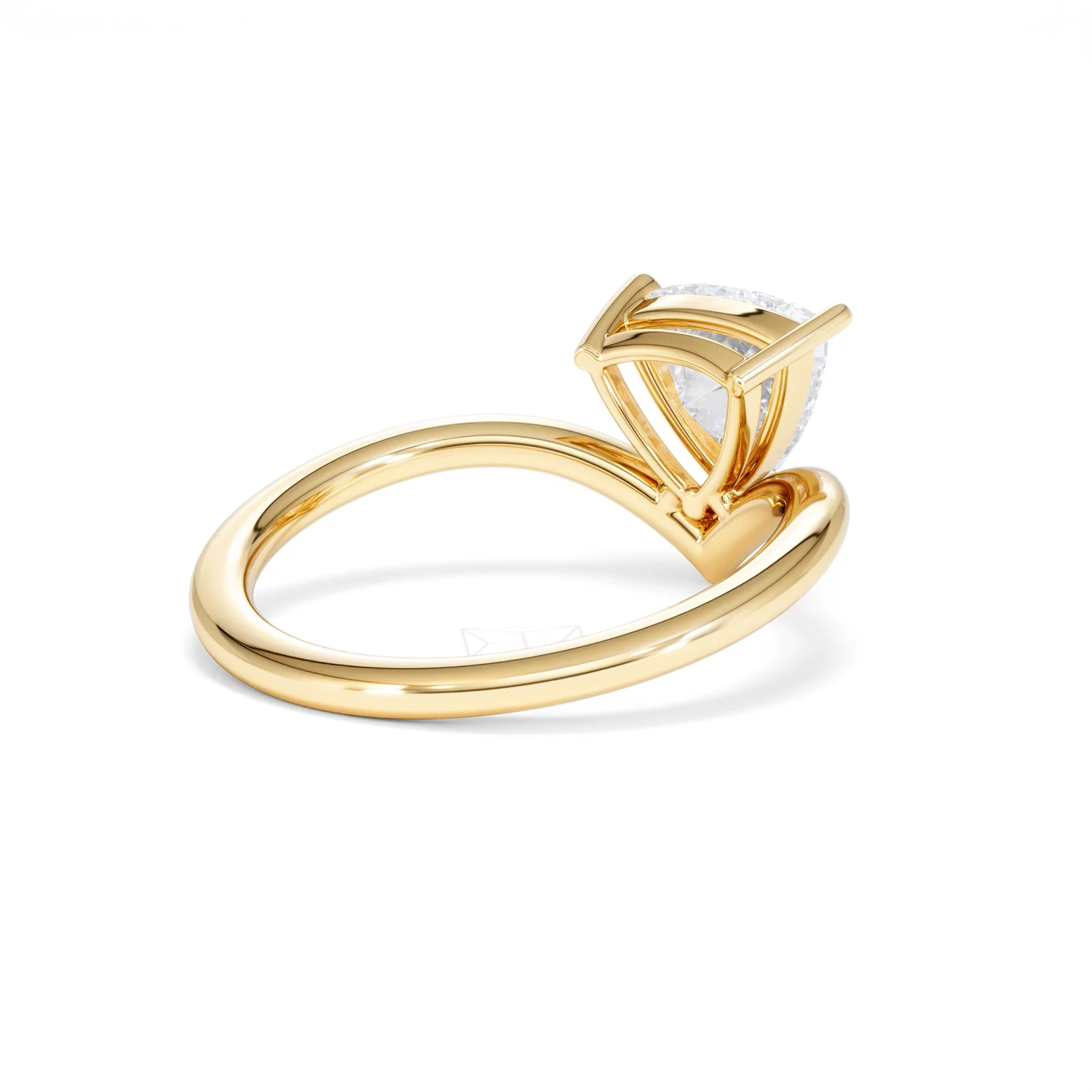 Vela 1.00ct Trillion Cut Lab Diamond Solitaire Engagement Ring in 18K Yellow Gold - Image 39