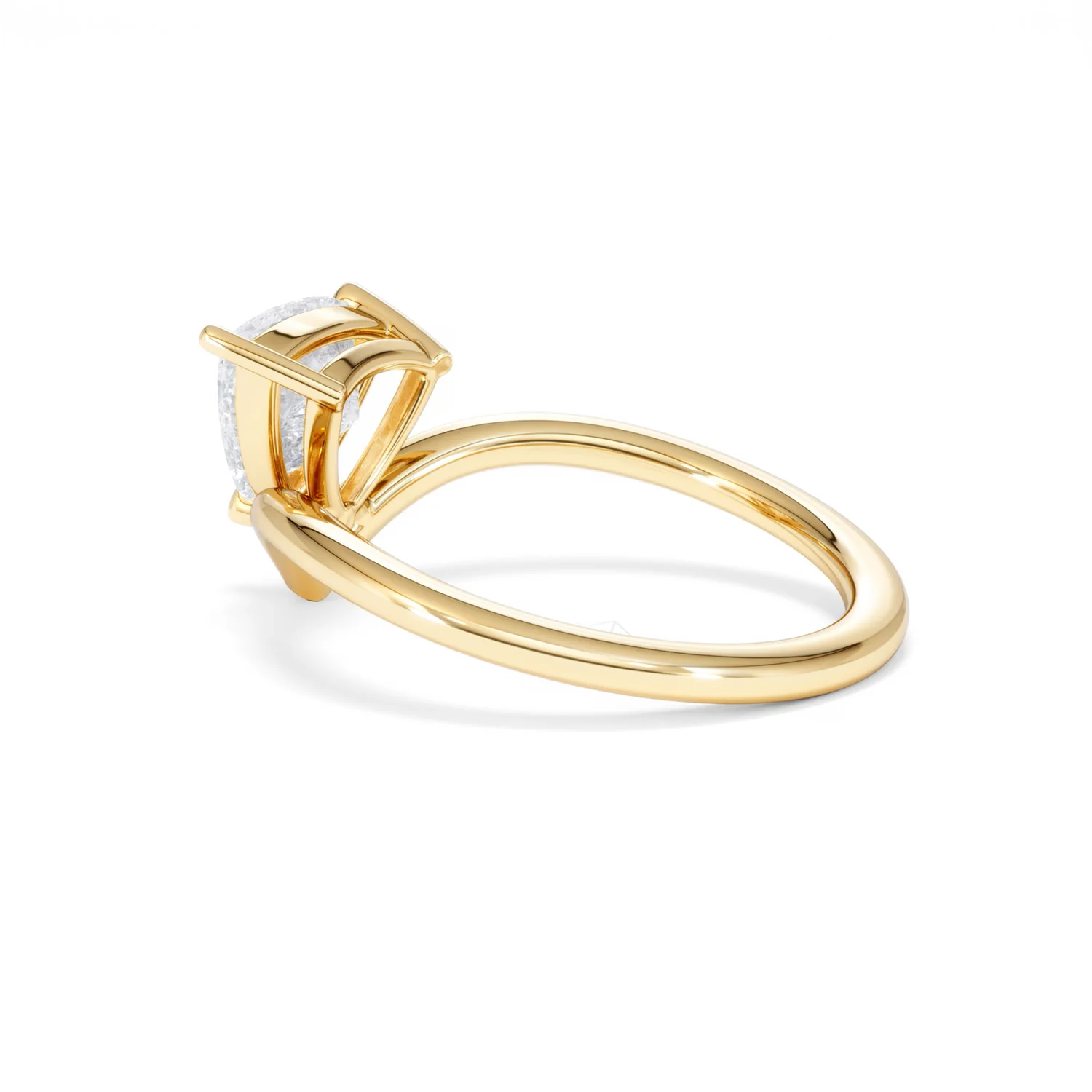 Vela 1.00ct Trillion Cut Lab Diamond Solitaire Engagement Ring in 18K Yellow Gold - Image 61