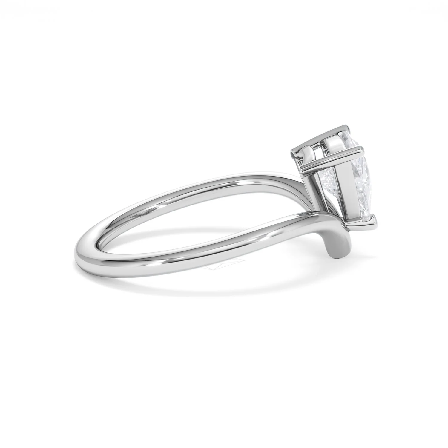 Vela 1.00ct Trillion Cut Lab Diamond Solitaire Engagement Ring in Platinum - Image 28