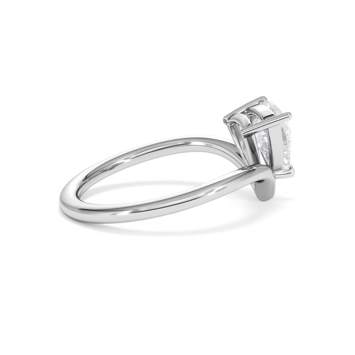 Vela 1.00ct Trillion Cut Lab Diamond Solitaire Engagement Ring in Platinum - Image 30