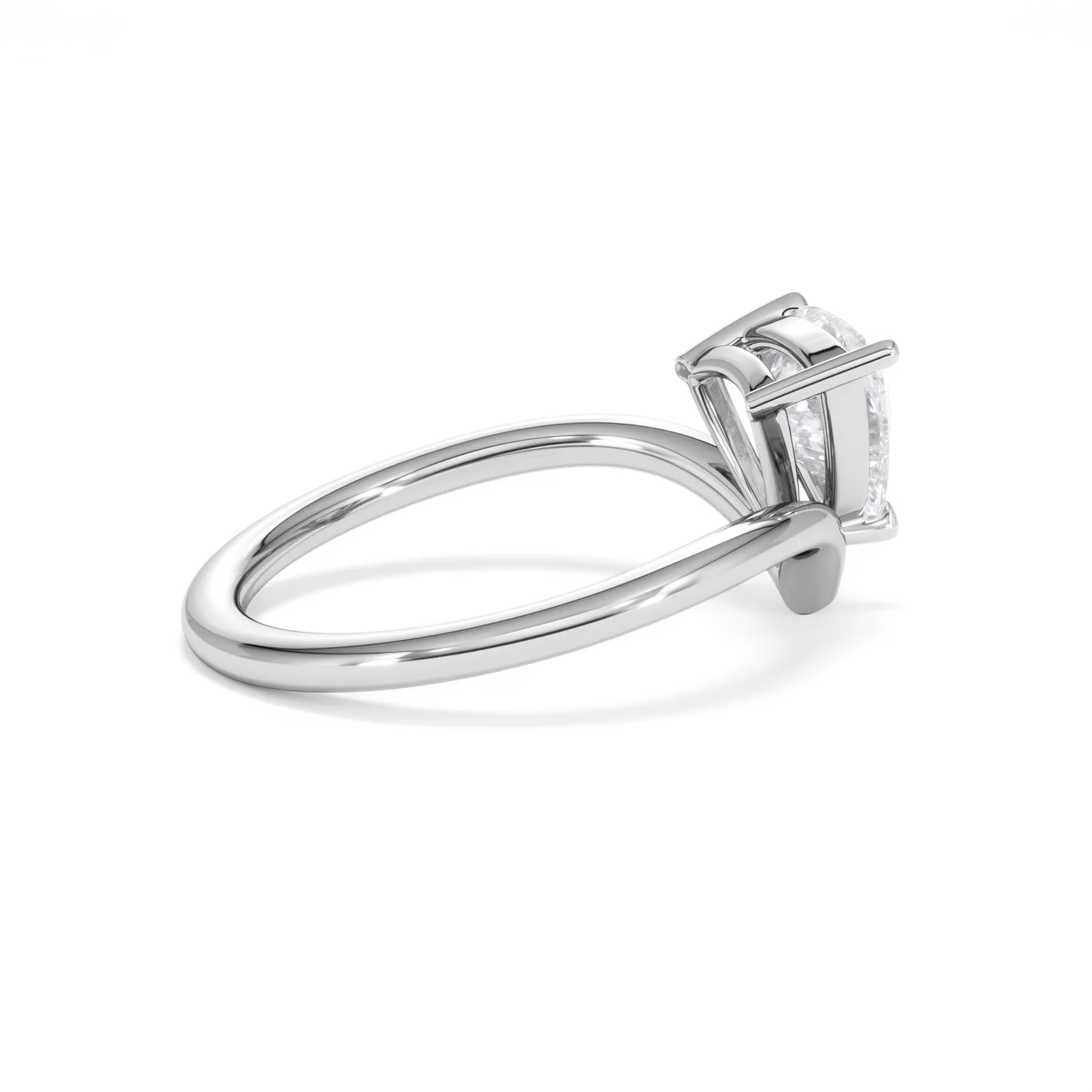 Vela 1.00ct Trillion Cut Lab Diamond Solitaire Engagement Ring in Platinum - Image 31