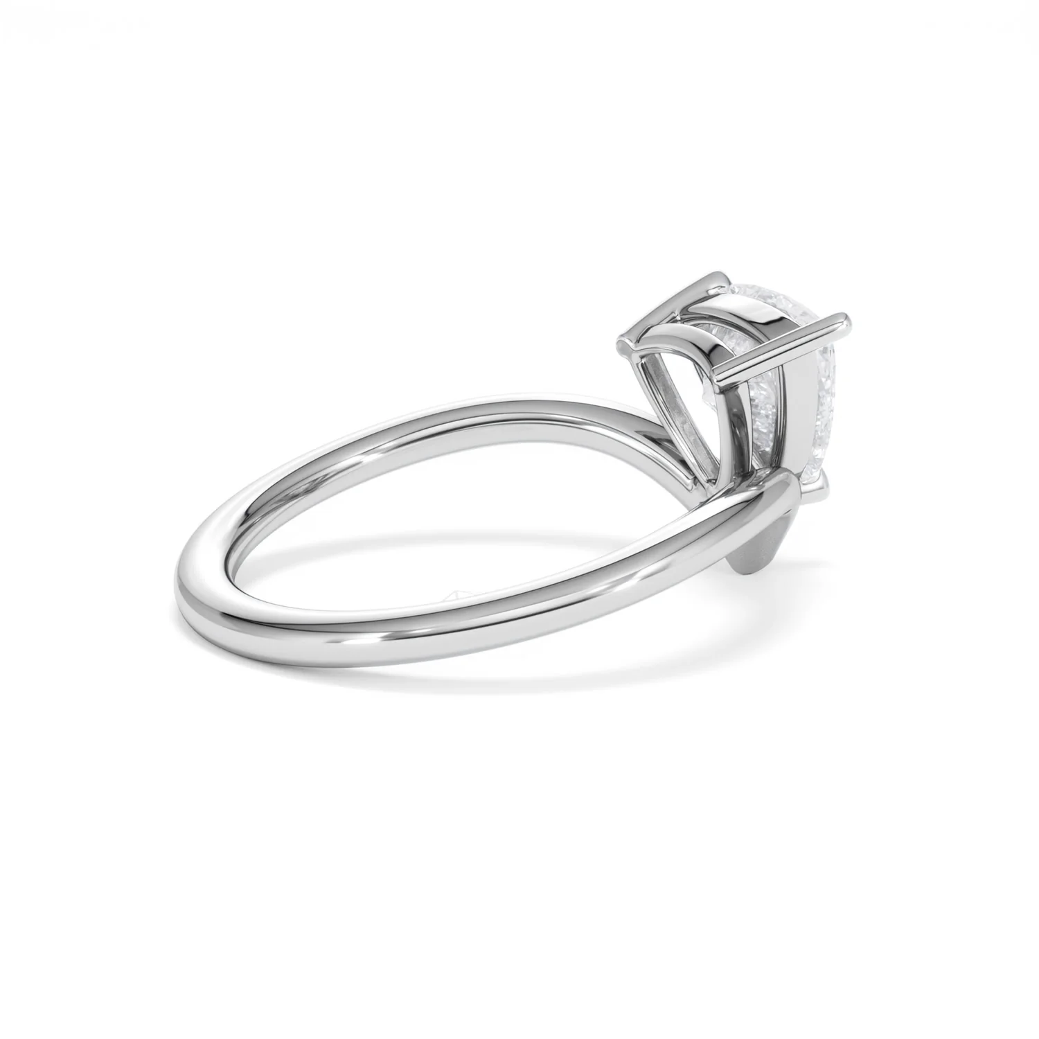 Vela 1.00ct Trillion Cut Lab Diamond Solitaire Engagement Ring in Platinum - Image 33