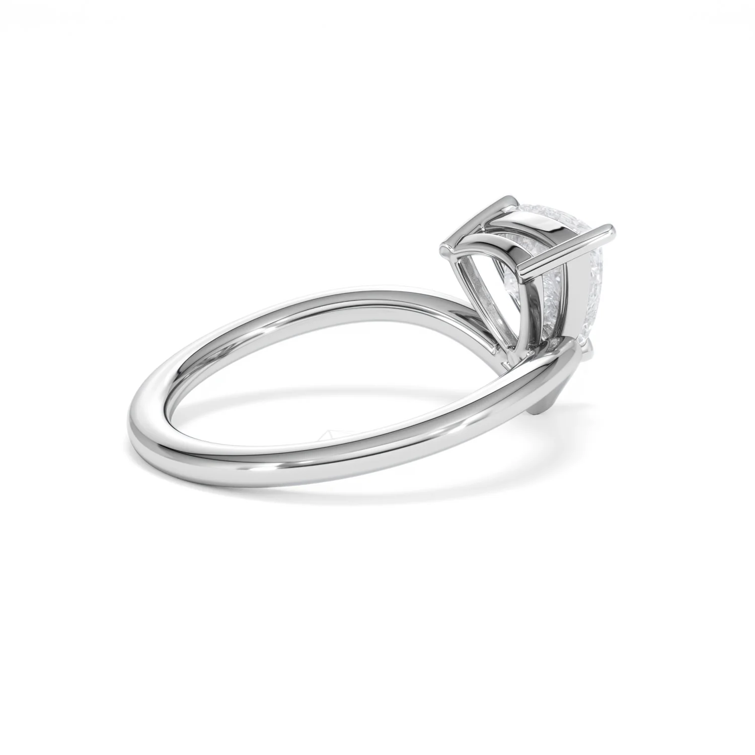 Vela 1.00ct Trillion Cut Lab Diamond Solitaire Engagement Ring in Platinum - Image 34